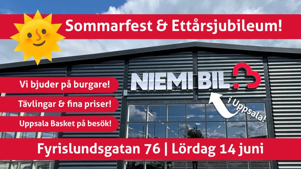 Sommarfest 25 Uppsala Sommarfest & Ettårsjubileum på Niemi Bil Uppsala!