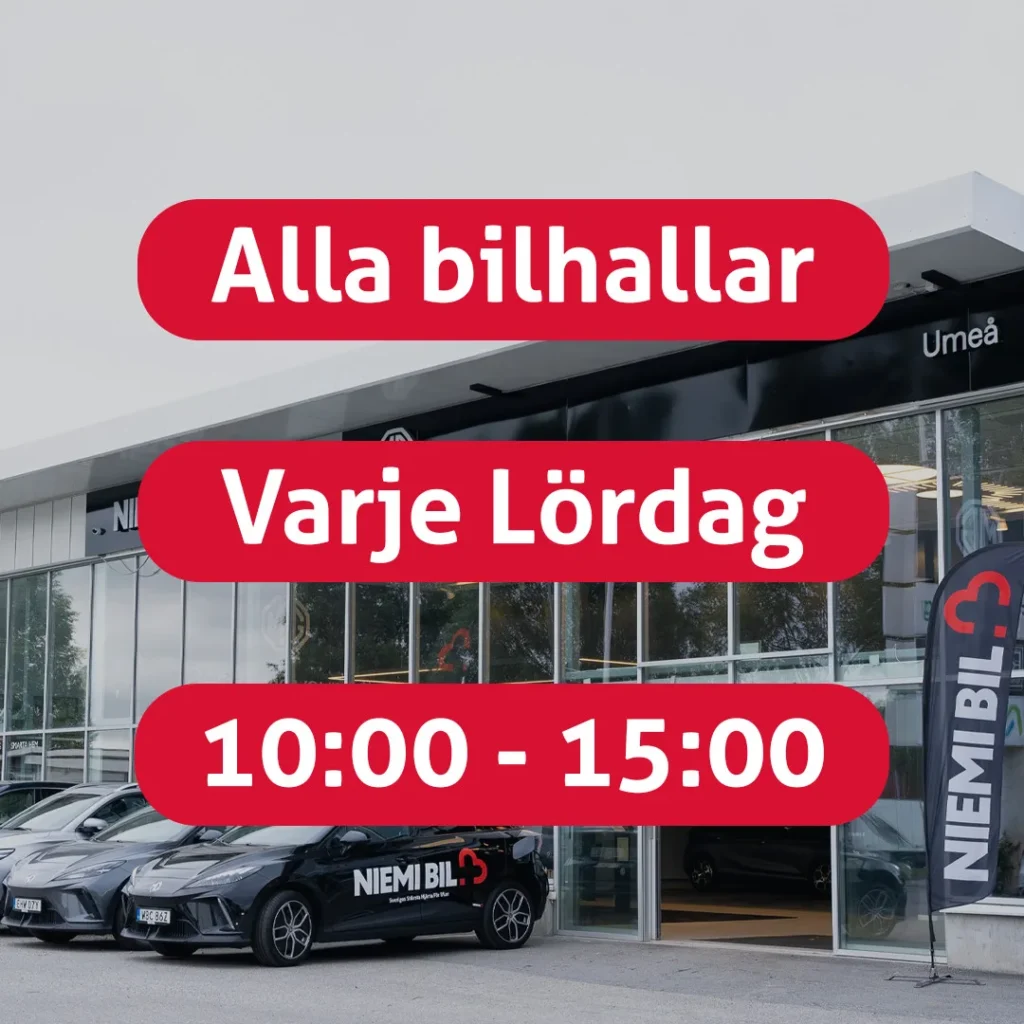 Familjelordag lista Niemi Bil Lördagar på Niemi Bil!