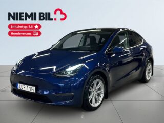 Tesla Model Y Long Range AWD Drag/360°/förkond app/skinn/Pano/S&Vdäck – bild 1